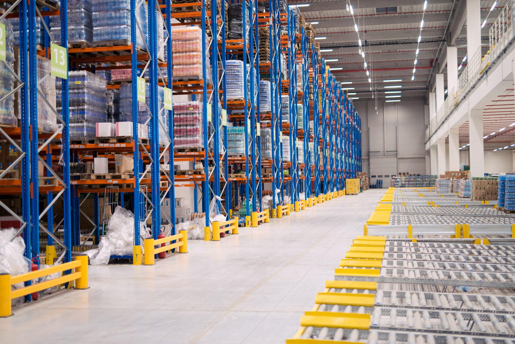 Modern automated fulfillment center with warehouse operations